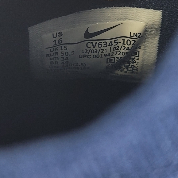 Nike Vapor 360 Edge Pro Football Cleats White Navy CV6345-102 Men’s Size 16 - Picture 11 of 11